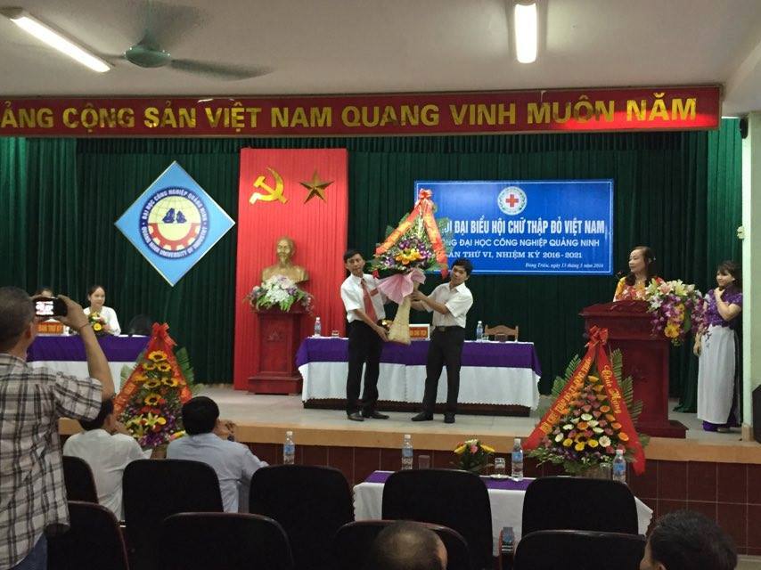 Đại hội đại biểu Hội chữ thập đỏ trường Đại học Công nghiệp Quảng Ninh thành công tốt đẹp