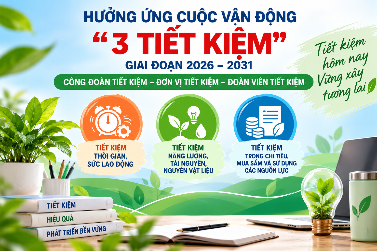 Lan tỏa Cuộc vận động “3 tiết kiệm”, xây dựng văn hóa tiết kiệm,  chống lãng phí trong đoàn viên, người lao động
