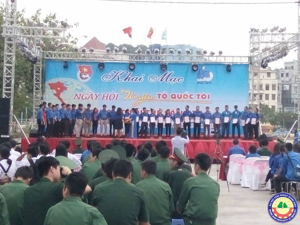 Đoàn trường Đại học Công nghiệp Quảng Ninh tham gia  Ngày hội “Tôi yêu tổ quốc tôi”, Festival Tuổi trẻ sáng tạo, tuyên dương Thủ lĩnh thanh niên tiêu biểu