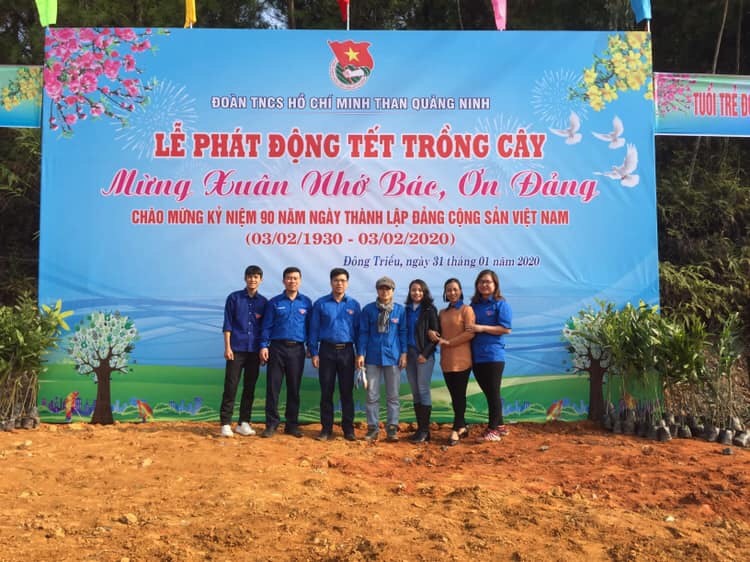 Đoàn trường Đại học Công nghiệp Quảng Ninh hưởng ứng Tết trồng cây 2020