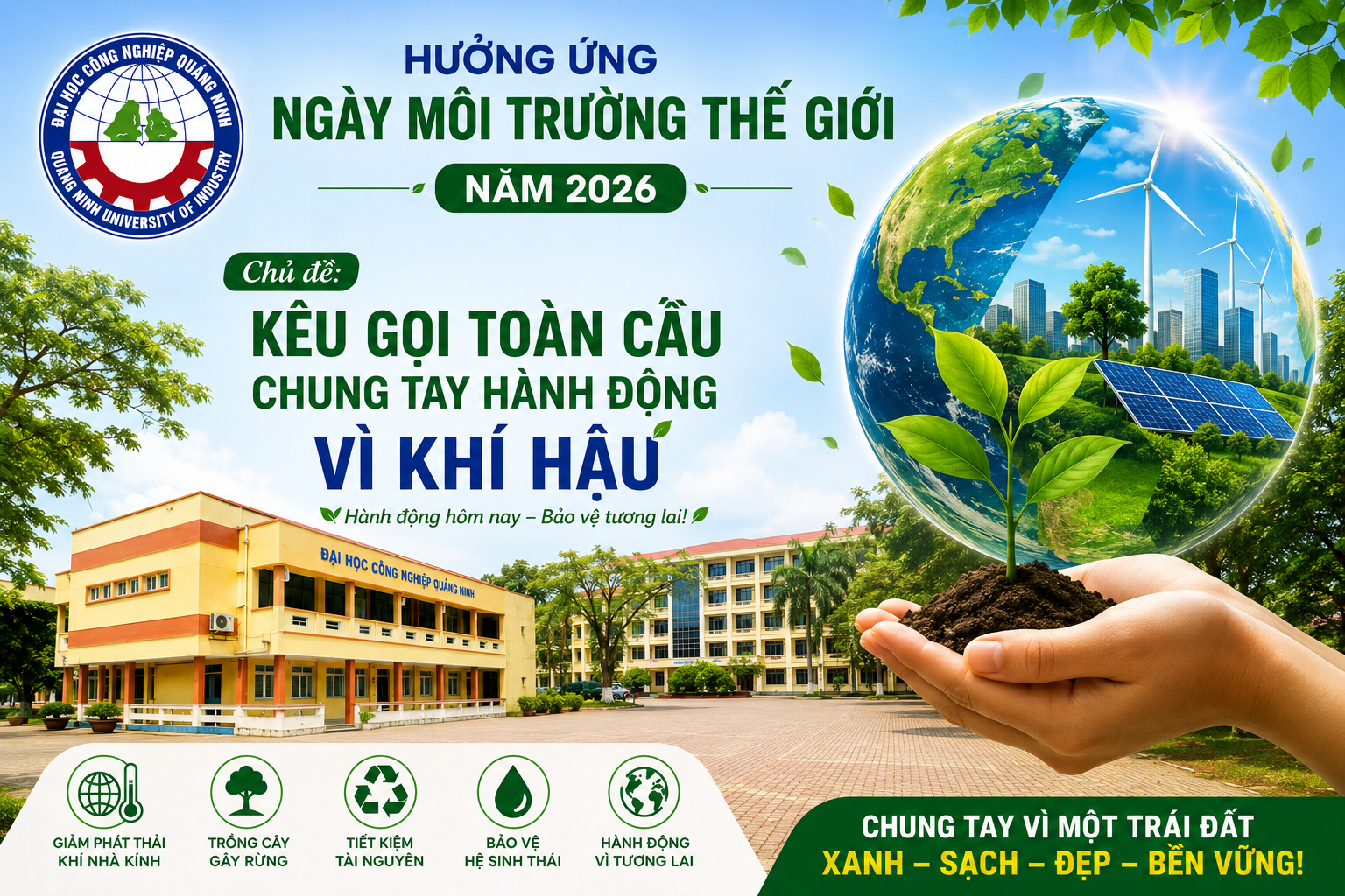 Trường Đại học Công nghiệp Quảng Ninh hưởng ứng Ngày Môi trường Thế giới, Tháng hành động vì môi trường