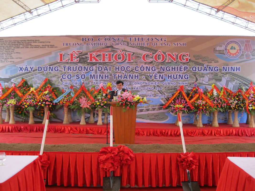 Lễ khởi công dự án mở rộng Trường Đại học Công nghiệp Quảng Ninh - Cơ sở Minh Thành - Yên Hưng