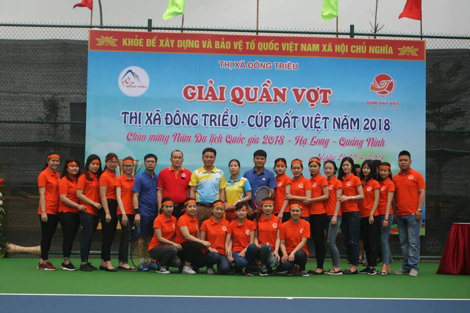 Trường Đại học Công nghiệp Quảng Ninh  tham gia giải Quần vợt thị xã Đông Triều- Cúp Đất Việt năm 2018