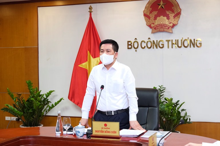 Bộ trưởng Nguyễn Hồng Diên phát biểu kết luận buổi làm việc