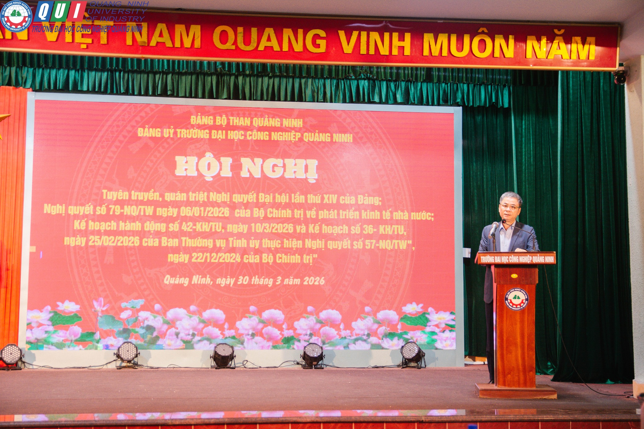 Hội nghị quán triệt các nghị quyết của Đảng tại Đảng bộ Trường Đại học Công nghiệp Quảng Ninh