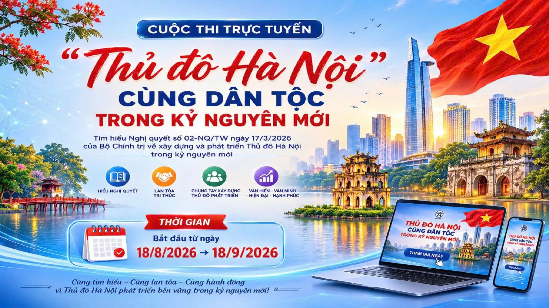 Trường Đại học Công nghiệp Quảng Ninh hưởng ứng Cuộc thi trực tuyến “Thủ đô Hà Nội cùng dân tộc trong kỷ nguyên mới”